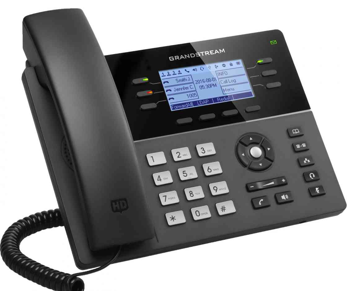 gxp1760W mid range ip phone left view