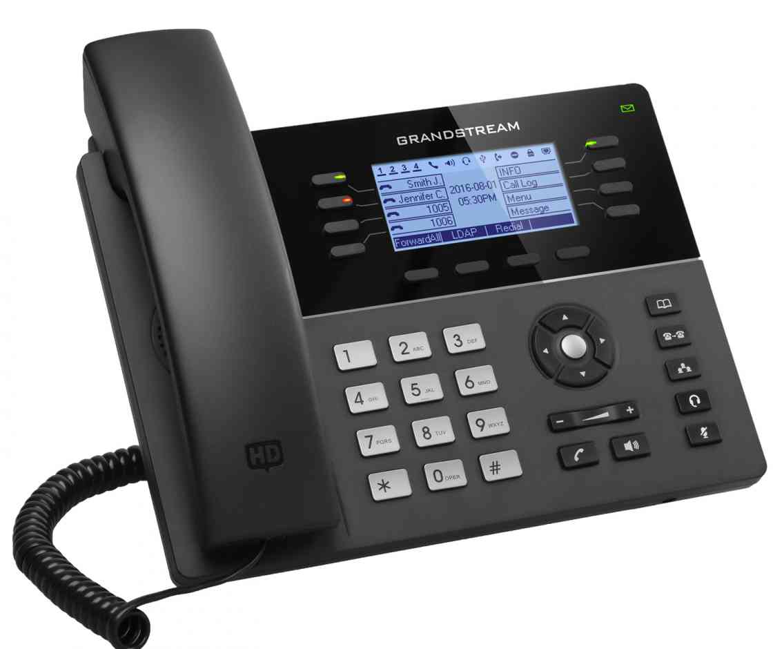 gxp1782 mid range ip phone left view