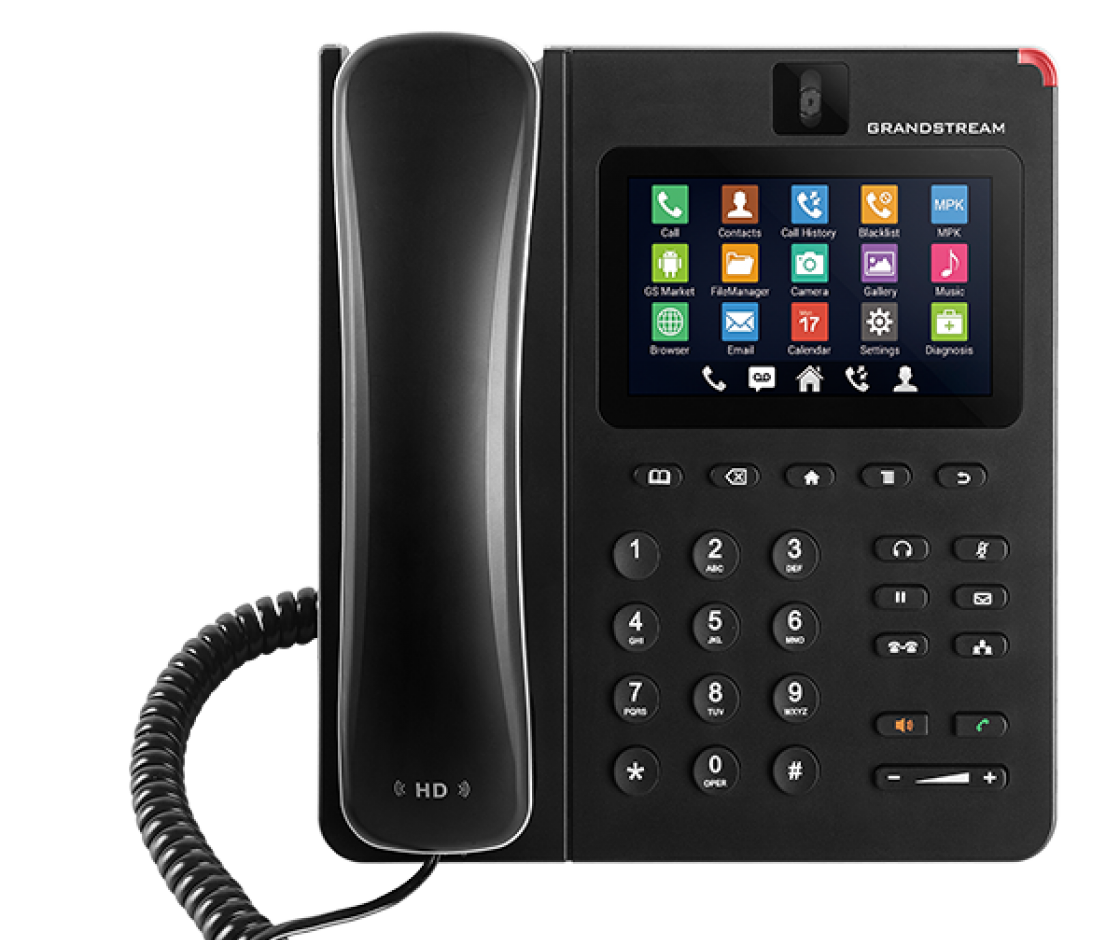 front view of gxv3240 ip video phone for android